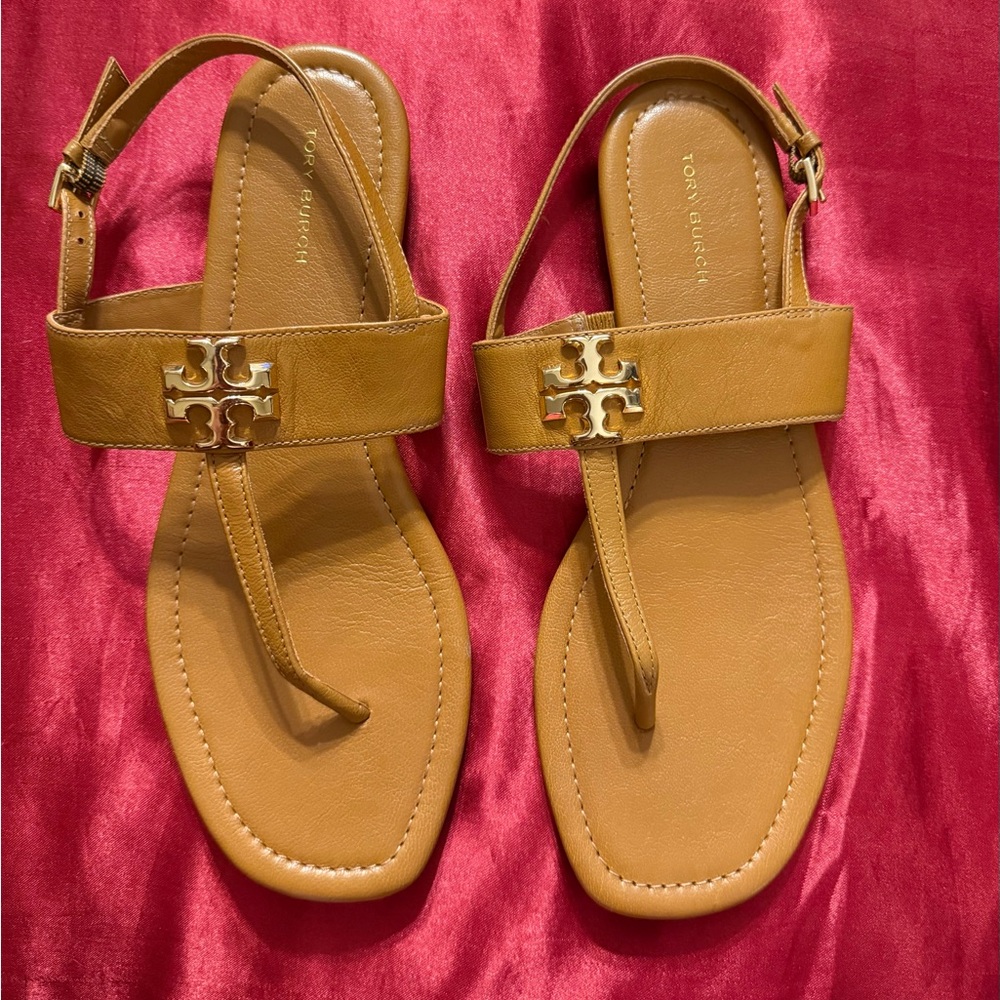 Tory Burch Eleanor Sandals in Tan Caramel Corn size 8